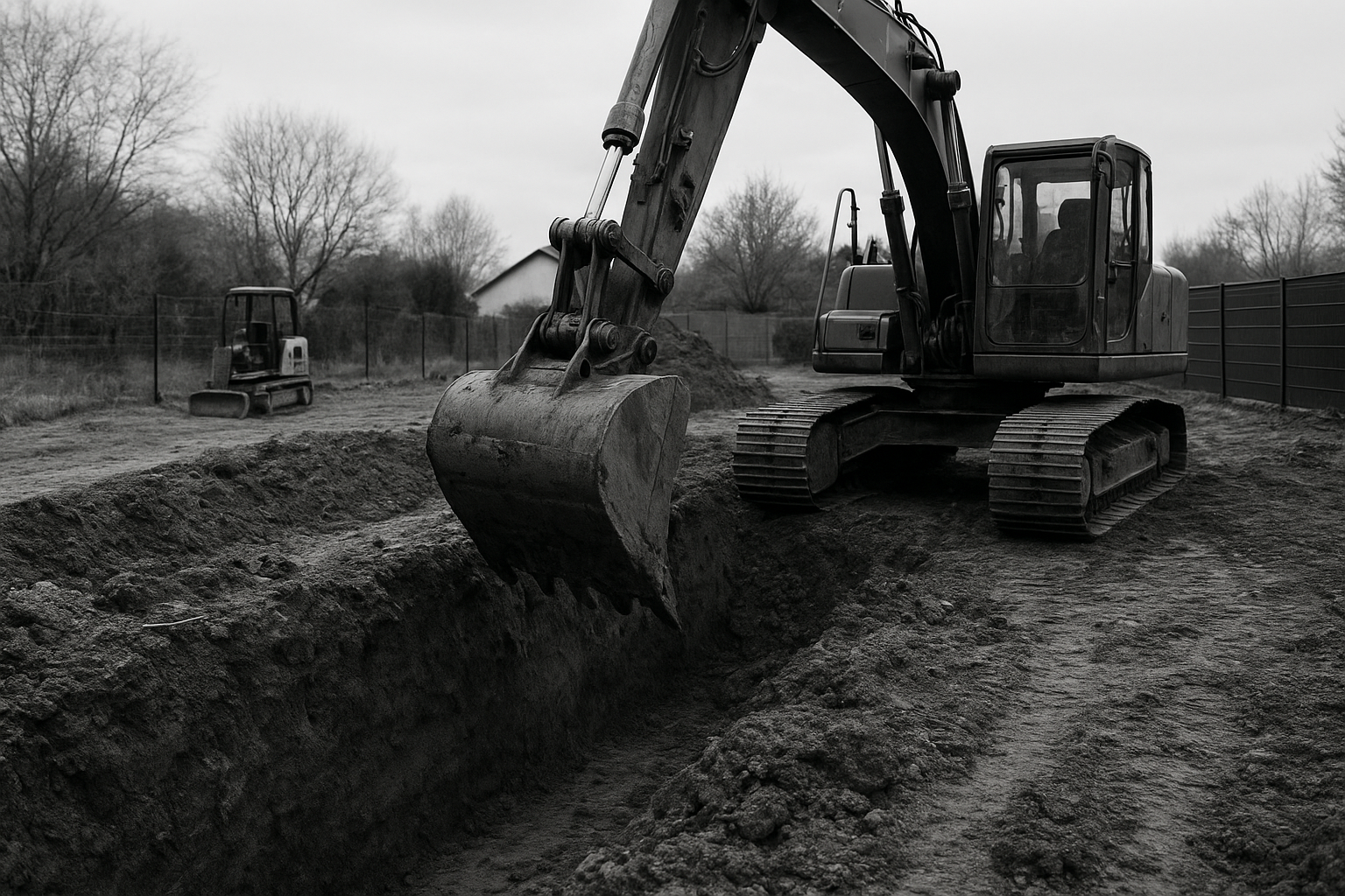 Pelleteuse sur un chantier de Romain MERCIER